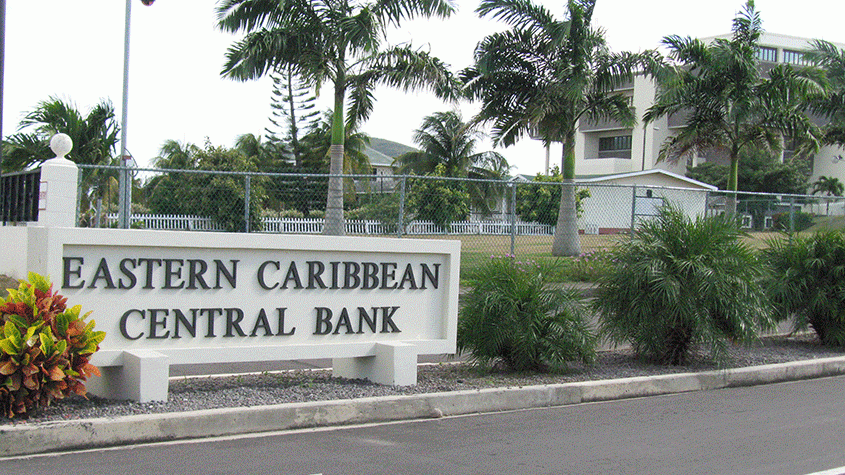 Eastern Caribbean Central Bank Sign
